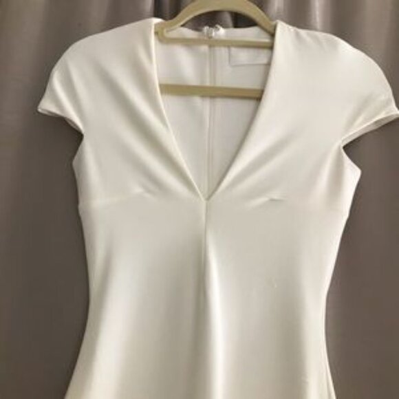 Solace London Cream V Neck Cap Sleeve Evening Gown - Picture 5 of 5